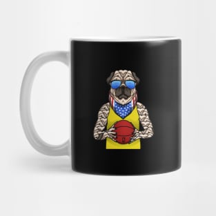 Dog animal playing basketball Mug